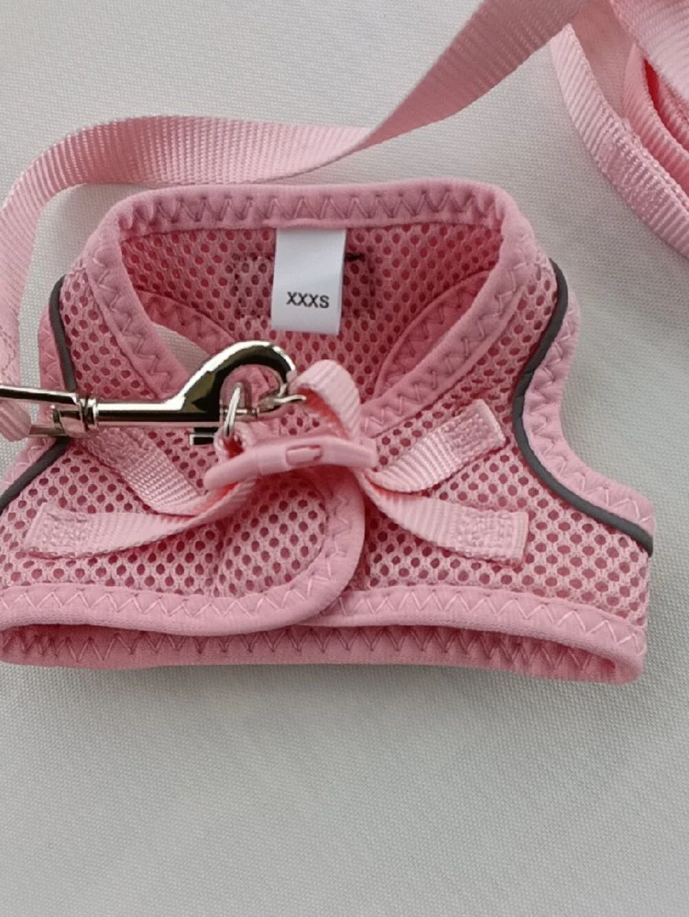 Pink Dog 🐶 Cat 😺 Harness with Leash Size XXXS